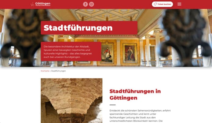 Neue Webseite für die Tourist-Information Göttingen