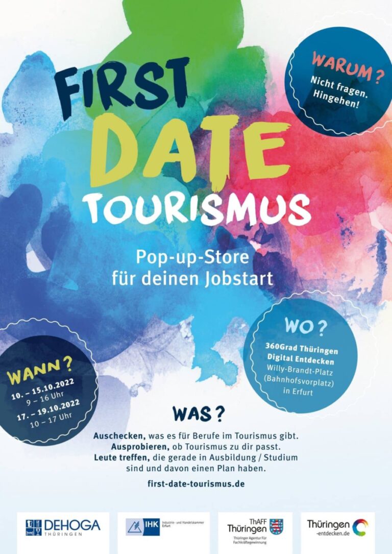 Plakat: Pop-up-Store First Date Tourismus